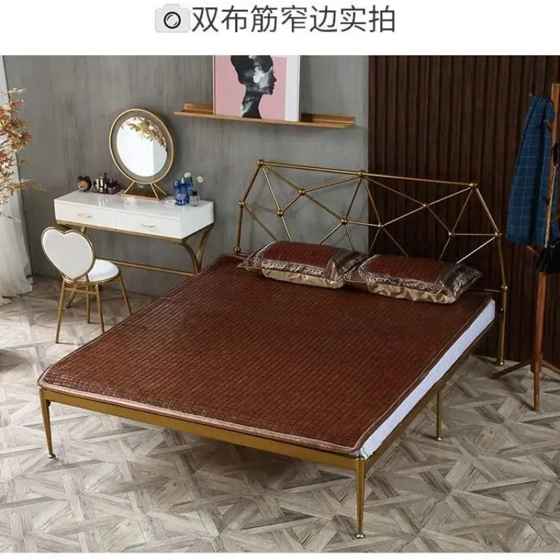 Summer Carbonized Bamboo Chinese Mahjong Mat - 1.2m/1.5m/1.8m Folding Student Bed Mat (Single/Double)
