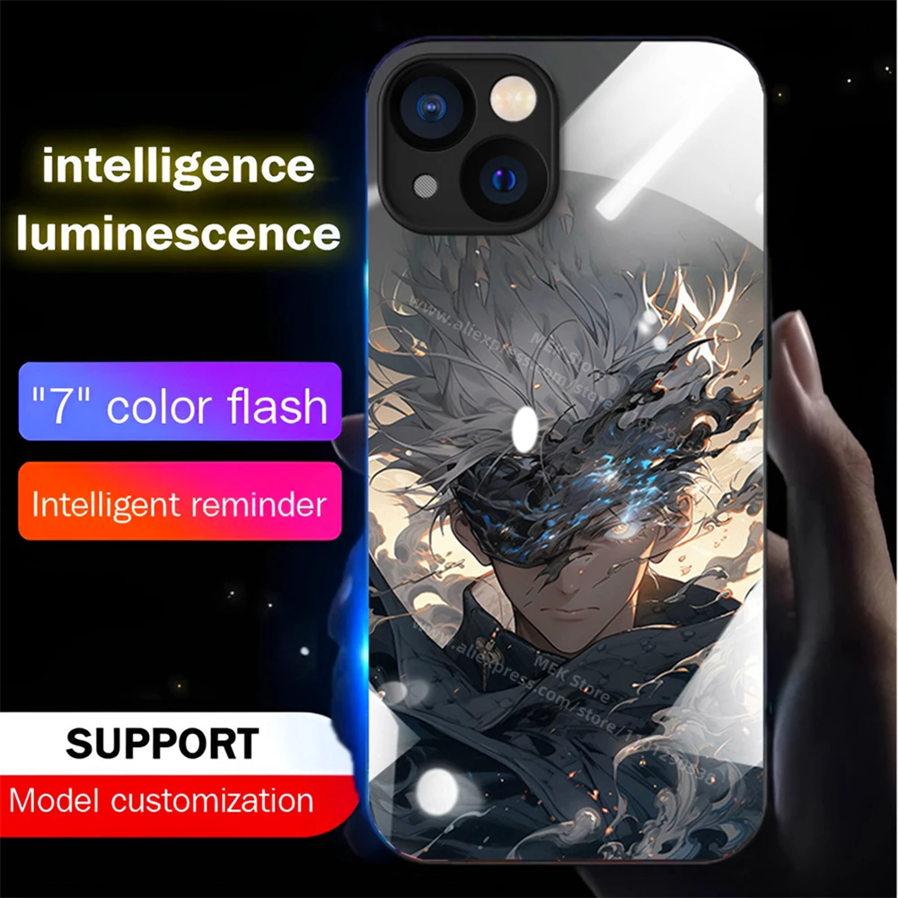 2026 الفاخرة أنيمي الكرتون الذكية مصباح ليد دعوة مضيئة قضية الهاتف لسامسونج S25 S24 S23 S22 S21 S20 FE ملاحظة 20 زائد الترا #6