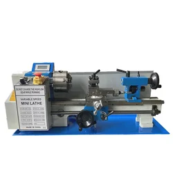 Mini tornio metallo macchina CNC motore Brushless 700W 750W 1100W WM210 opzioni mandrino diametro 100mm 125mm 110V 220V