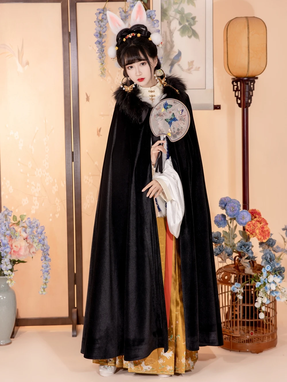 

Nanan Taste Original: Пальто-ханьфу с флисовой подкладкой и юбкой-ханьфу для весны, осени и зимы в стиле династии Мин.