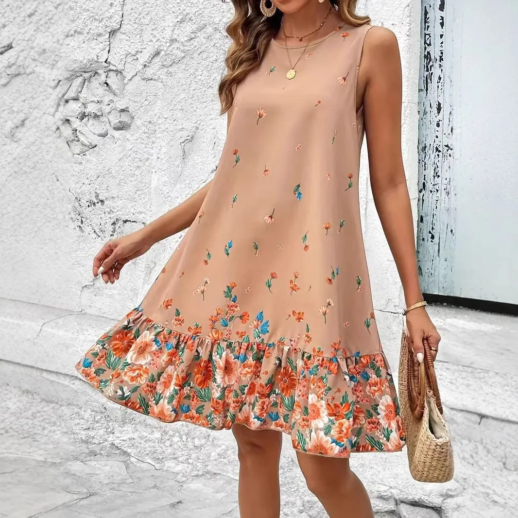 다재다능한 패션, 고급 드레스, 여성 여름 의류, 슬림 스타일, 여신 스타일, 중간 길이 드레스, 캐주얼