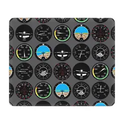 Aviation Airplane Flight Instruments Gamer Mouse Pad Anti-Slip Rubber Mousepad Office Decor Pilot Aviator Computer Desk Mat