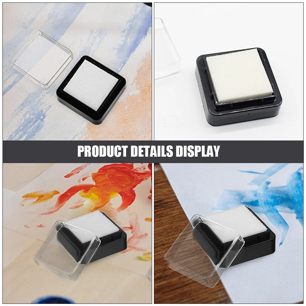 12Pcs Multi-Function Ink Pads Reusable Stamp Ink Pads for DIY Art Projects Home Office School Craft Activities
