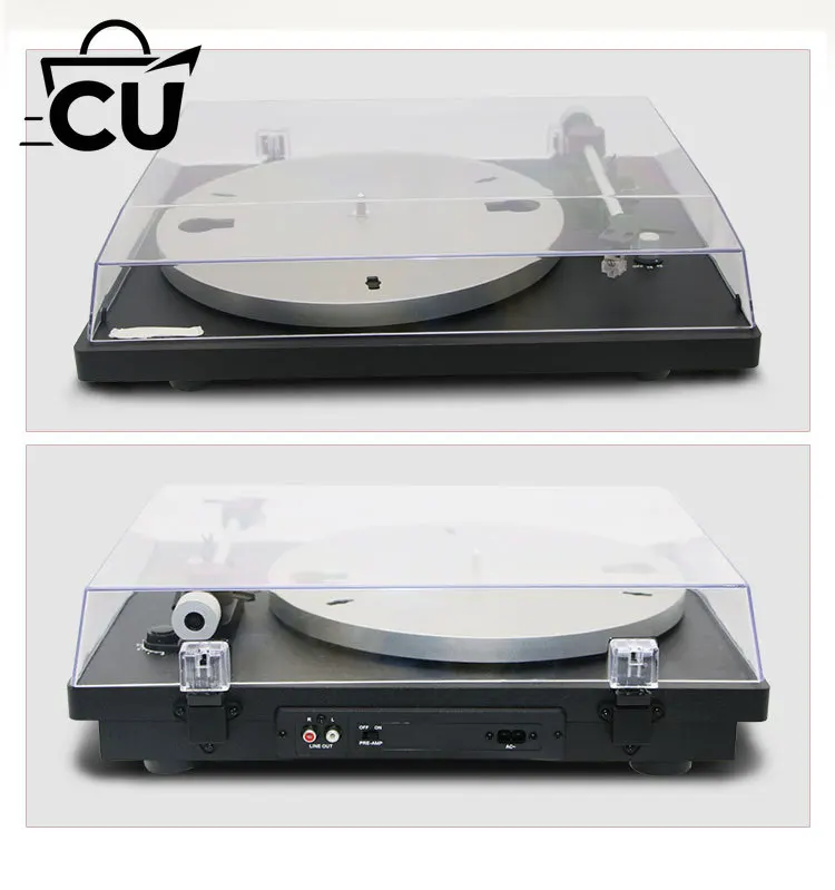 High Quality multifunctional wooden desktop Modern hifi Retro 3 speed and RCA Line-out Phonograph dj turntable player
