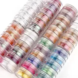 6Jar Mirror Chameleon Pigment resina epossidica perlescente Glitter Magic polvere scolorita resina colorante gioielli che fanno strumenti di tintura