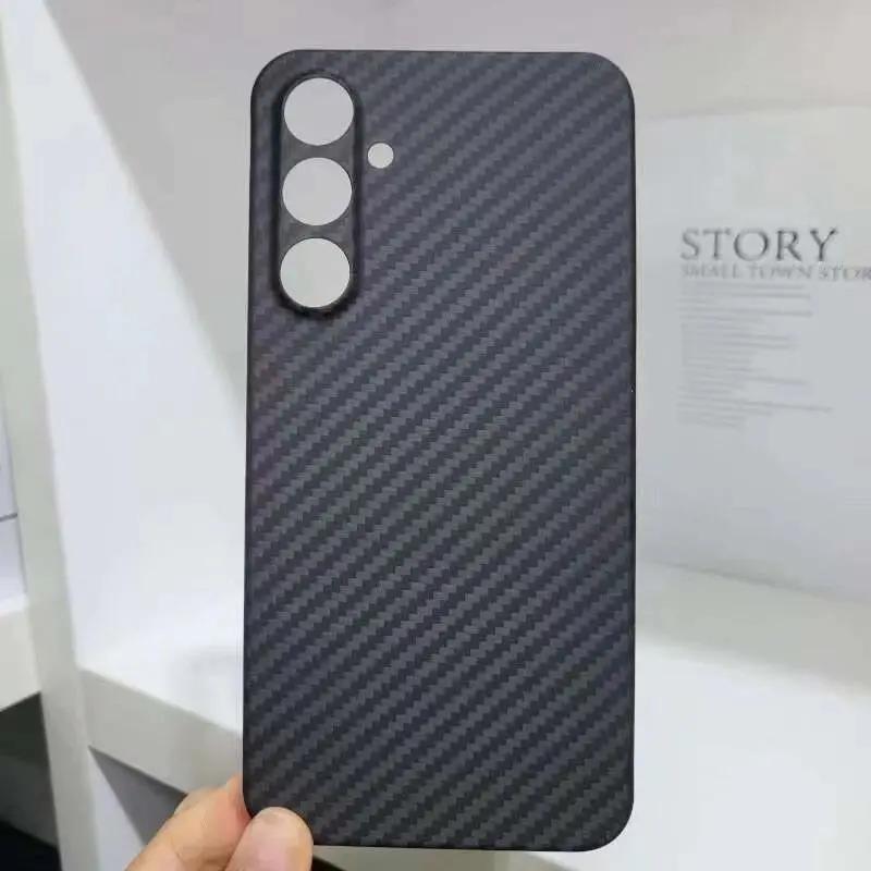 Carbon Fiber Case For Samsung Galaxy S24 FE Shockproof Case Real Aramid Fiber Anti-fall Phone Case for Samsung Galaxy S23 FE - Image 4