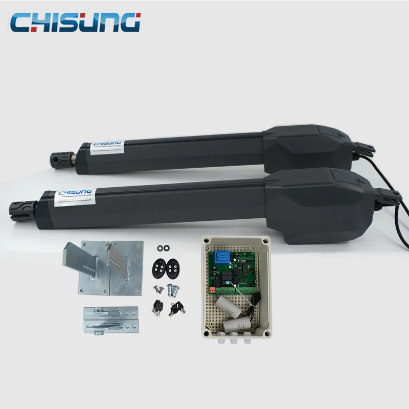 Limit Switch Automatic Remote Swing Gate Motor Opener Waterproof 500KG With Light And Electronic Lock