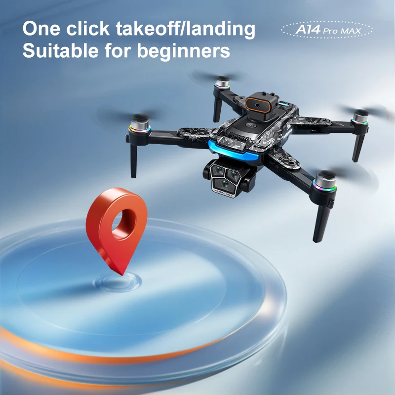 Xiaomi Mijia A14Pro max GPS sin escobillas 8K tres cámaras flujo óptico evitación de obstáculos plegable Quadcopter RC distancia Drone Juguetes