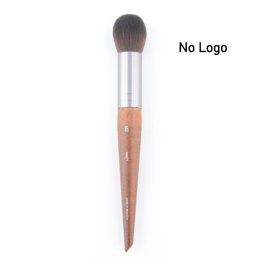 1 pieza de brocha de maquillaje colorete pequeño # 152 Brocha para base en polvo, pelo sintético de madera natural para pulir, herramienta de maquillaje profesional