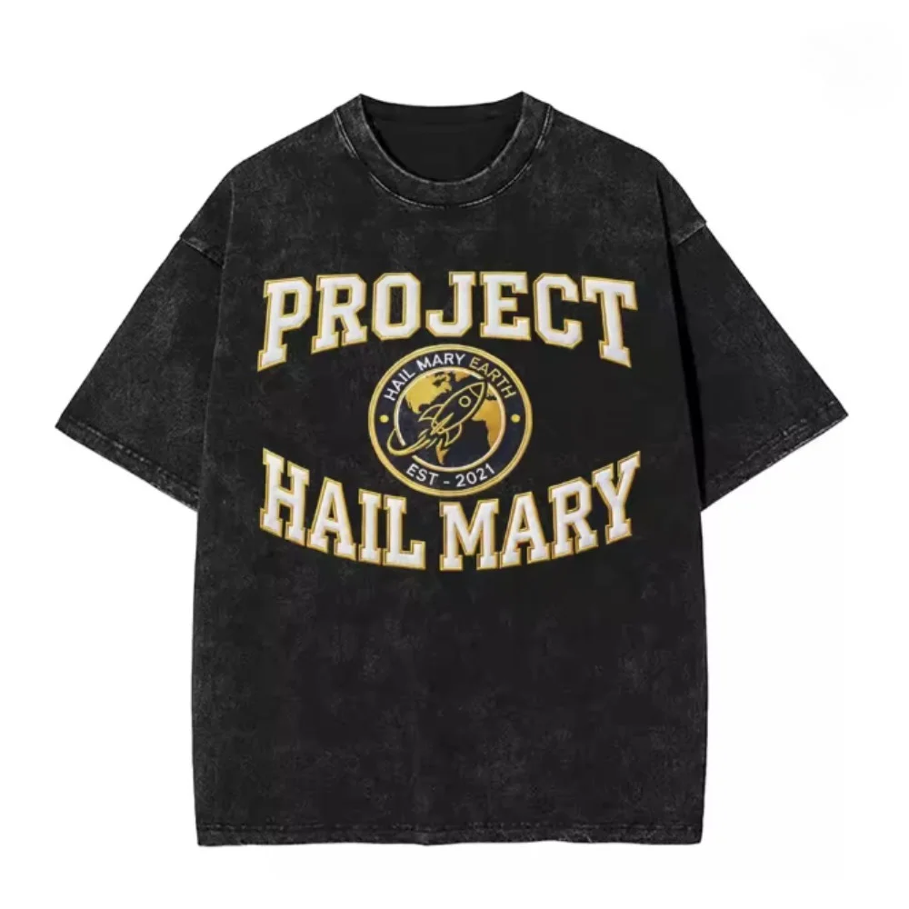 2026 New Vintage T-Shirt Project Hail Mary Rocky Amaze Amaze Amaze Cotton T Shirts Summer Print Tees Top