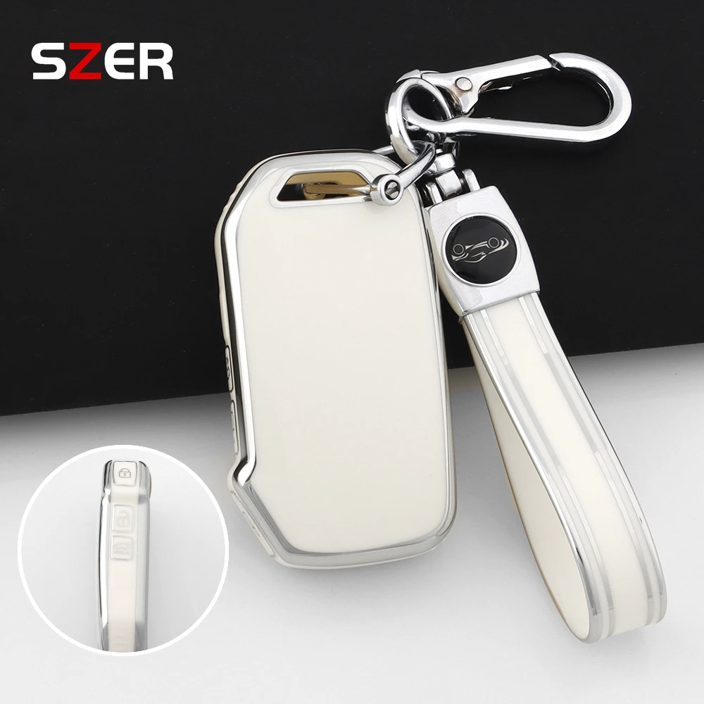 For KIA Sportage R GT Stinger Sorento Ceed Cerato Forte Niro Soul Telluride 3 BTN TPU Car Smart Key Holder Case Cover Keyless