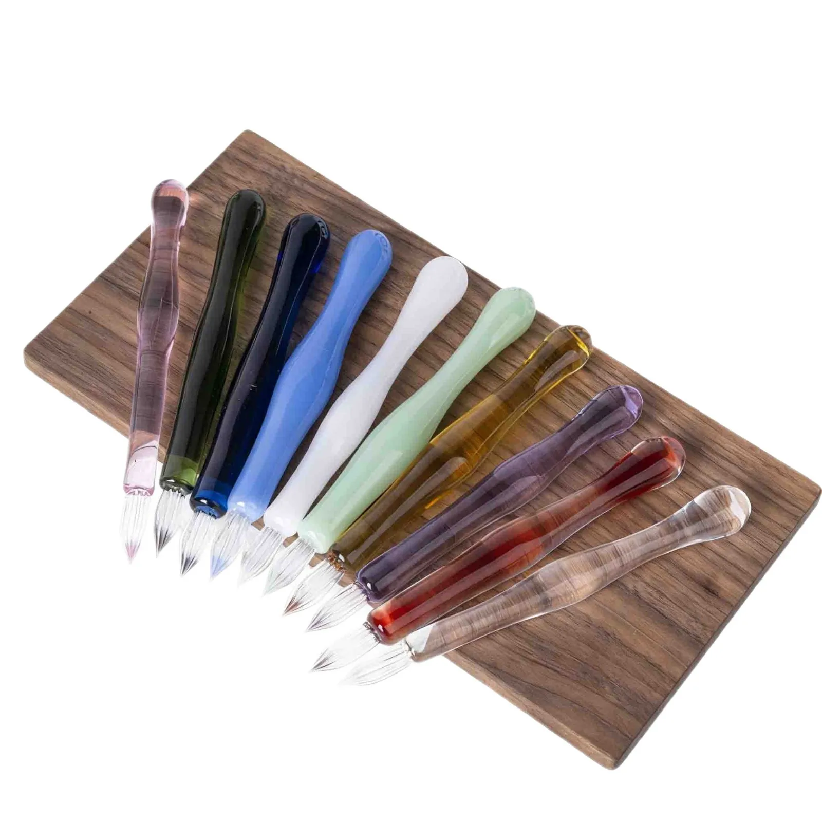 

Новая стильная цветная стеклянная ручка-кисть для подписи, одиночная, для студентов