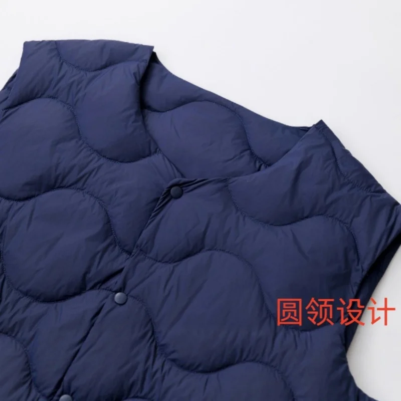 Men's Autumn and Winter Down Vest 2025 New Round Neck Variable V-neck Two-wear Vest Casual Office All-match Men's Vest Waistcoat