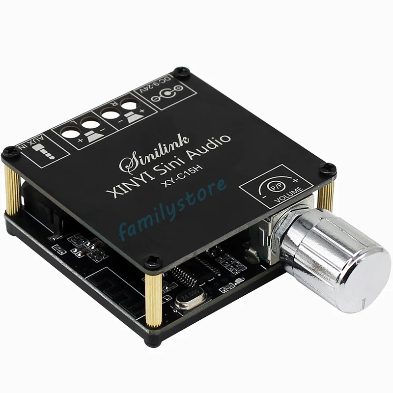 Bluetooth 5.0 digital power amplifier board AUX dual-channel 2*20W high-fidelity stereo mini audio amplifier module