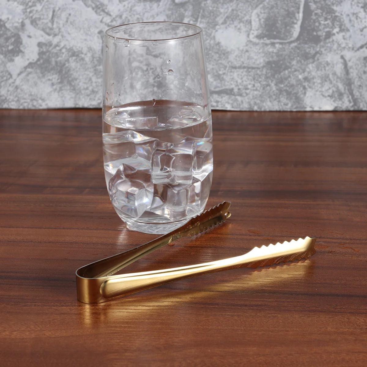 

4Pcs 15cm Stainless Steel Mini Food Serving Tongs Rustproof Practical Ice Cube Bread Clip Home Bar Supplies Golden