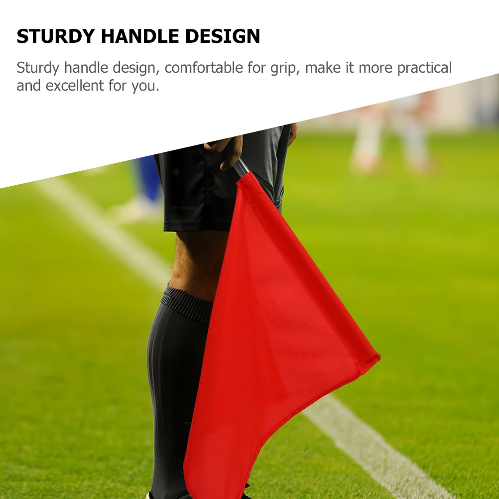 

4Pcs Signal Flags Red Referee Warning Flags Lightweight Handheld for Racing Traffic Sports Events Soccer Flag Sports Equipment