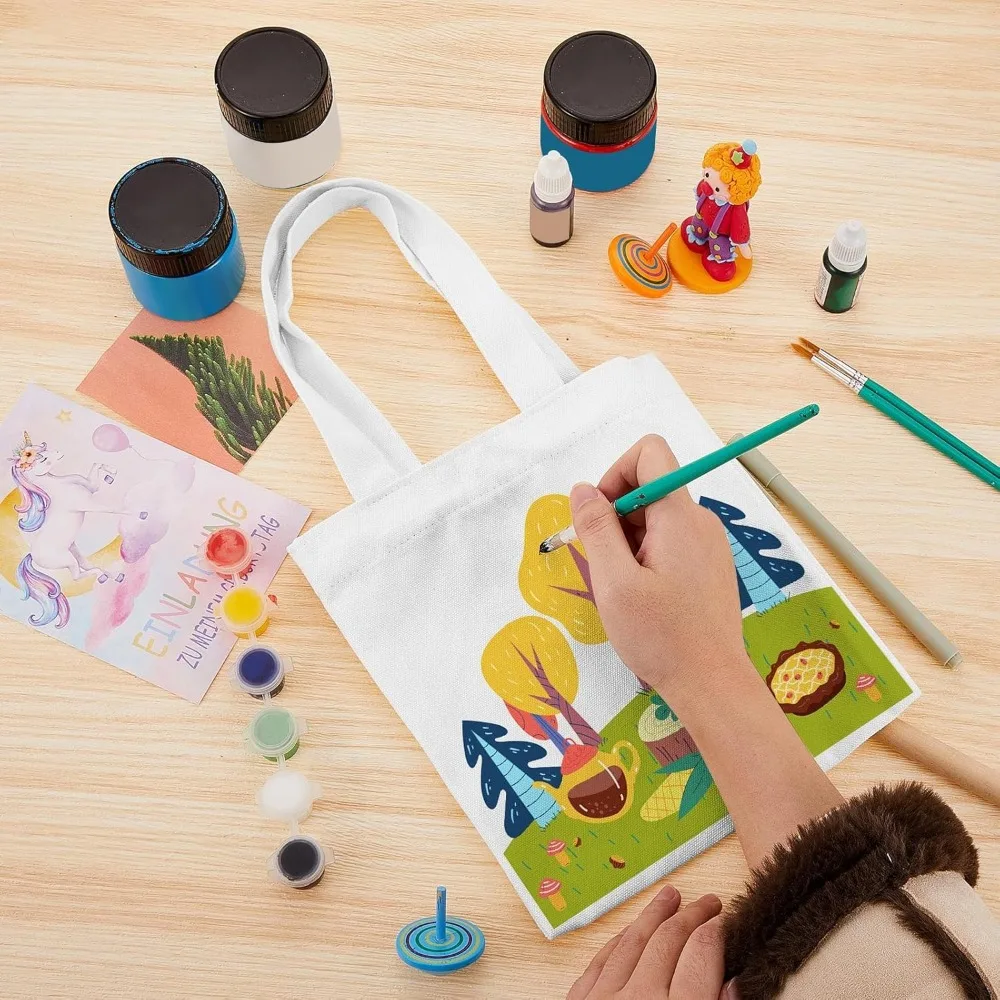 Herbruikbare boodschappentassen, 72 stuks mini-sublimatie blanco canvas tassen, ideaal voor doe-het-zelf, feesten en evenementen (8,5 x 8)