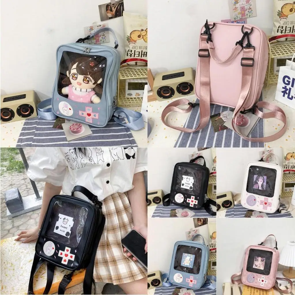 

D46D Fashionable PU Leather Backpack For Women School Bag College Daypacks With Adjsutable Strap Casual Daypacks Rucksacks