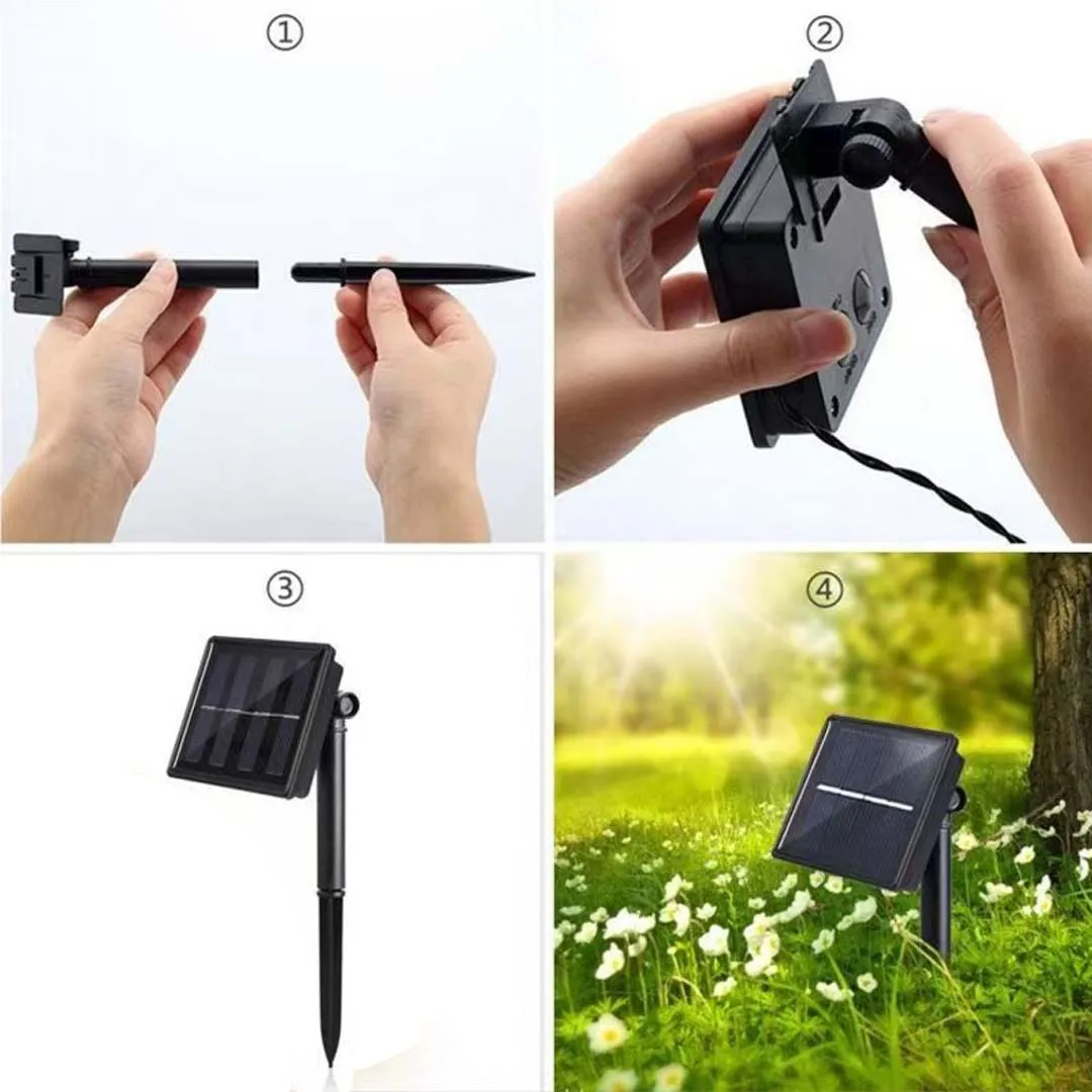 68MM*68MM  Light String Solar Battery Box LED Power Controller Outdoor Waterproof IP65 8 Display Modes