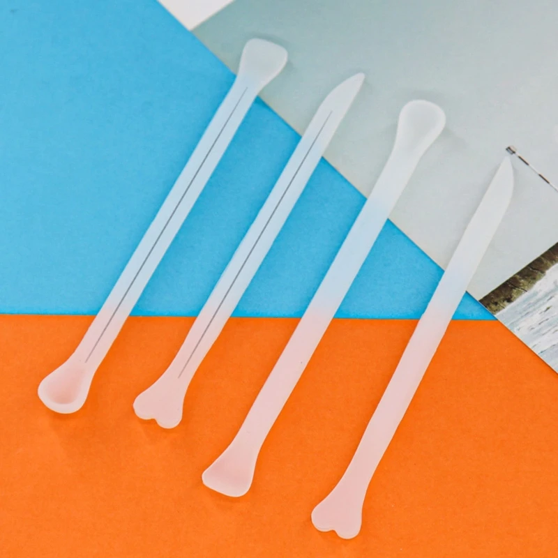 Double for Head Silicone Stir Sticks Multifunctional Epoxy Stirring Rods for Epoxy Making DIY Crafts for Facial Mask Mix Y08E