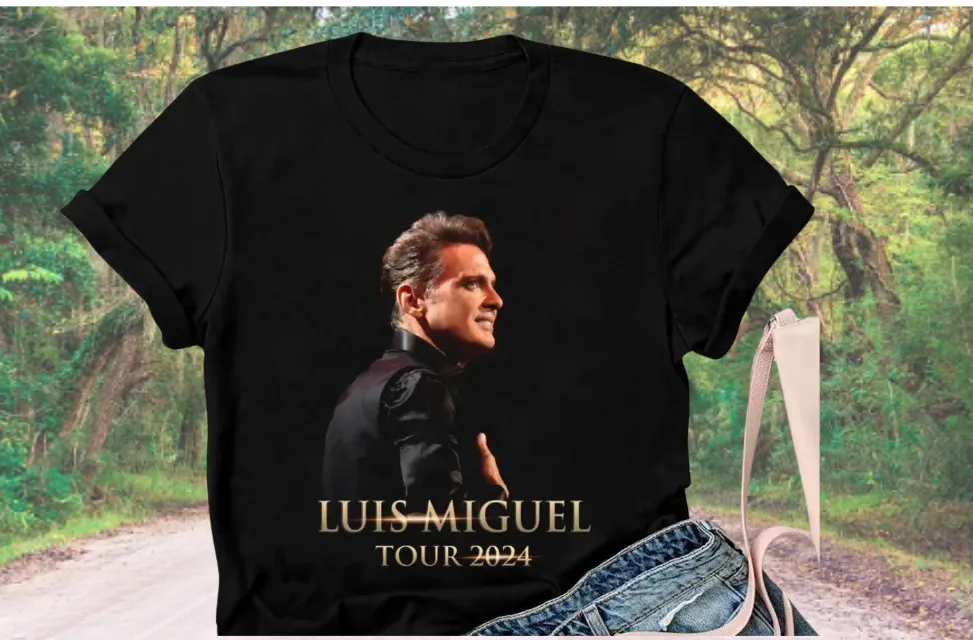 Luis Miguel Tour 2024 T-Shirt Size S-5XL Gift For Fan Print Front QE11691