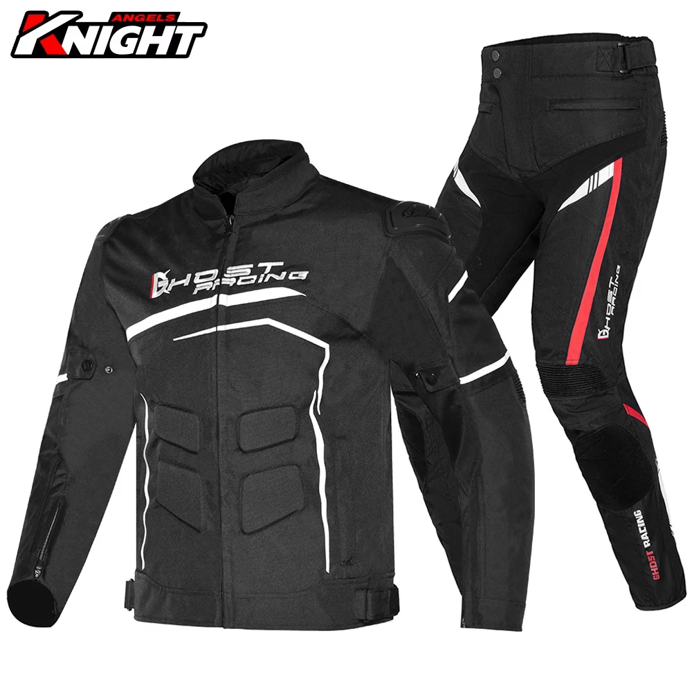 

Winter Motorcycle Jacket Wear-resistant Waterproof Removable Thermal Lining Reflective Motorbike Riding Protective Jacket