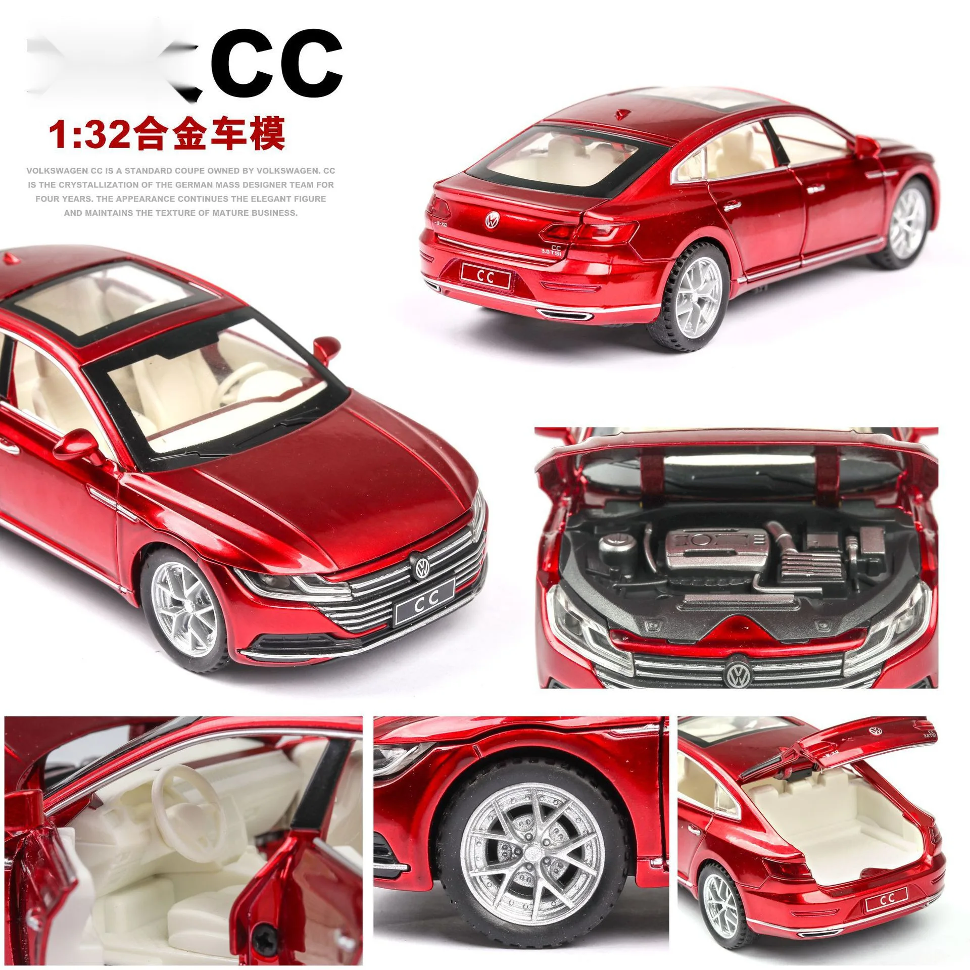 1:32 CC Simulazione Auto In Lega Pressofuso Modello Suono e Luce Tirare Indietro Giocattolo Display Ornamento Ragazzi Regalo Modello Squisito Giocattolo