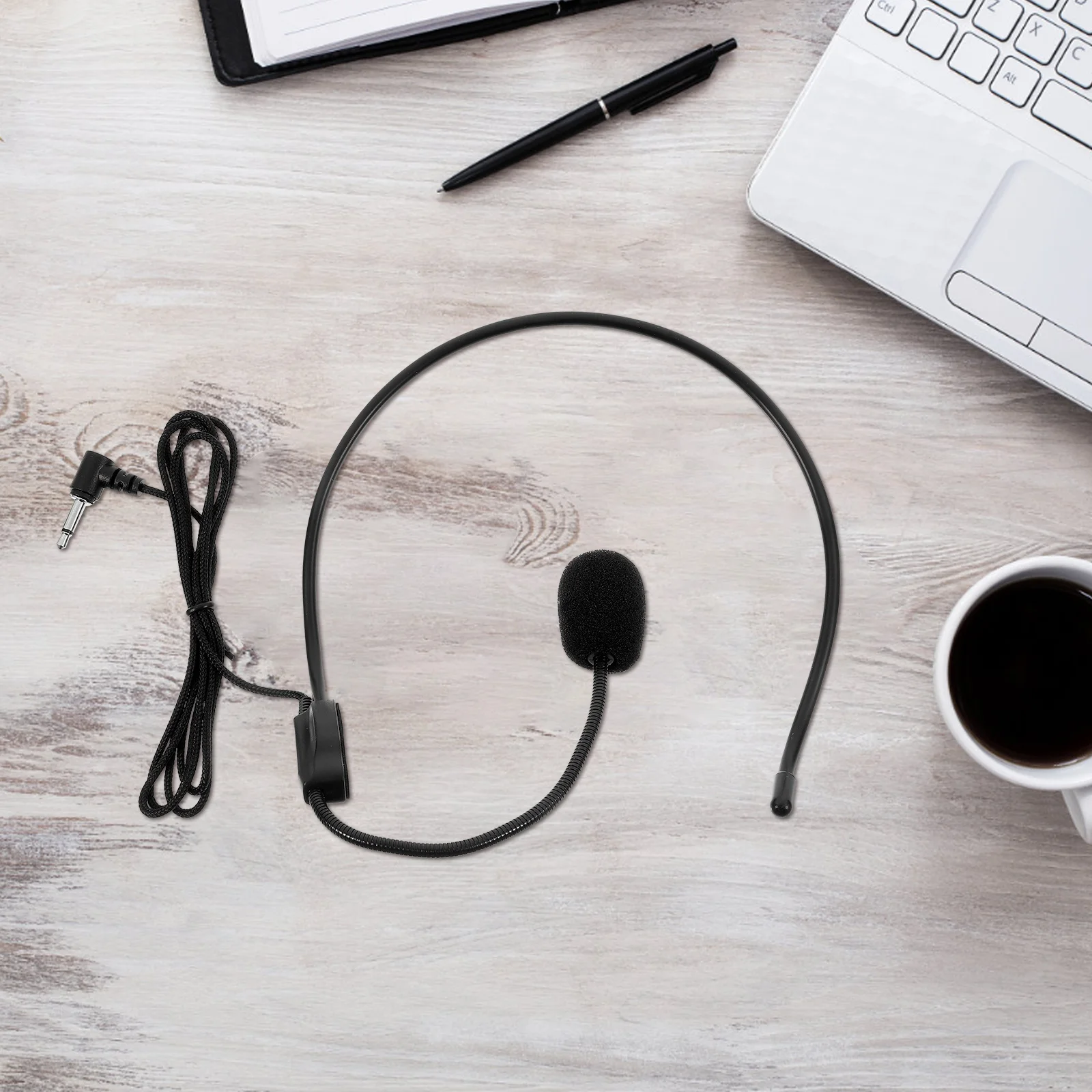 

Microphone Headset 3.5mm Wired Practical Durable Ear Microphone for Lectures Tour Guides Adjustable Comfortable Voice Amplifier