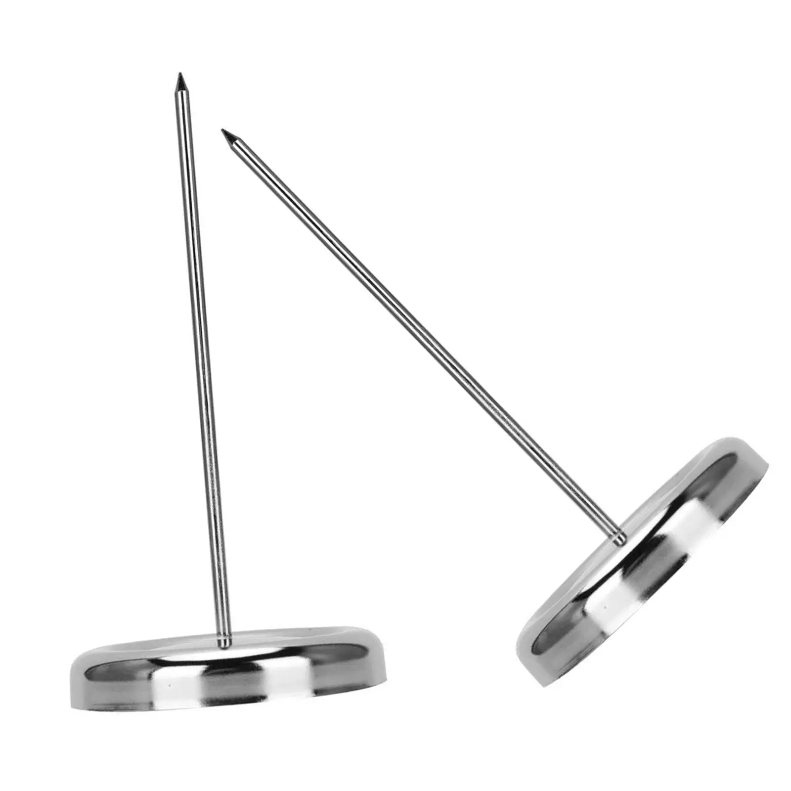 2Pcs Restaurant Order Ticket Holder Spike Stainless Steel Receipt Stabber for Kitchen Office Receipt Organizer