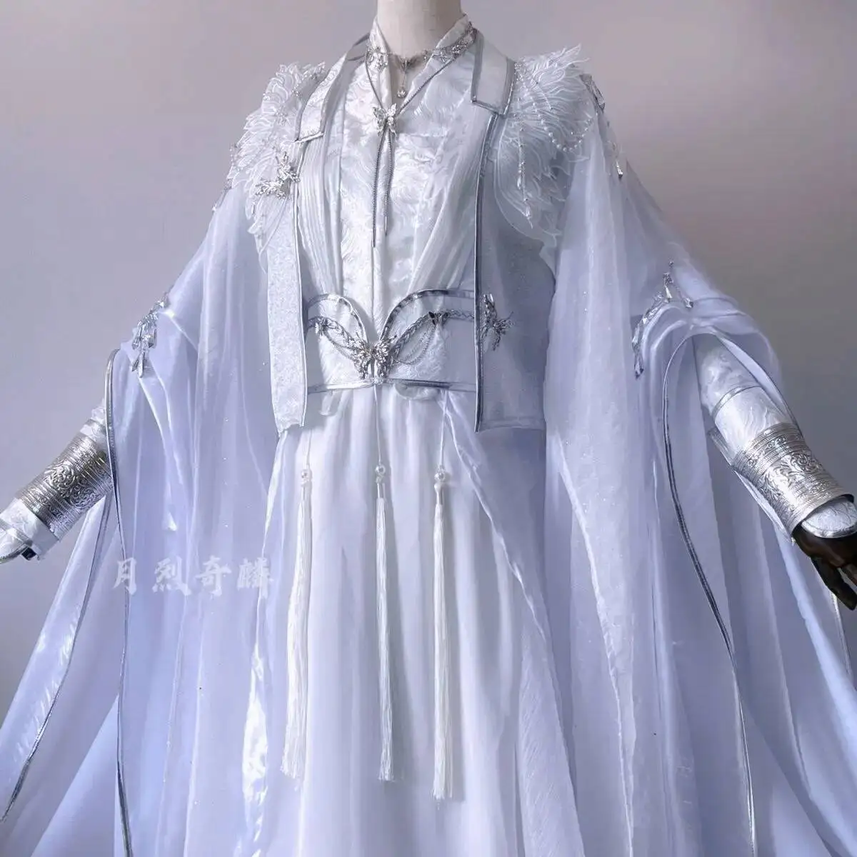 تيان غوان Ci Fu Xie ليان زي الهالوين التأثيري فستان الزفاف الأبيض TGCF لعب الأدوار أنيمي الأبيض Hanfu الملابس تشو Wanning #5