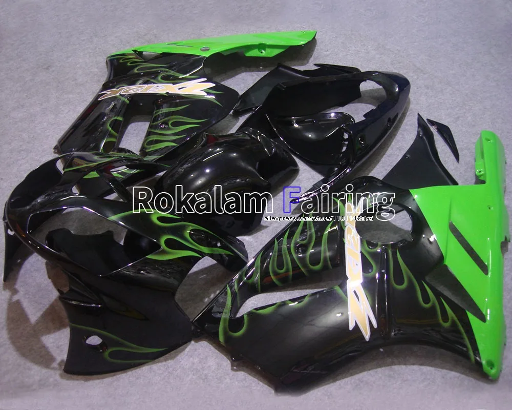 

Для обтекателей Kawasaki ZX-12R 2002-2004 Green Flames ZX12R Cowling ZX 12R Детали мотоцикла Ninja (литье под давлением)