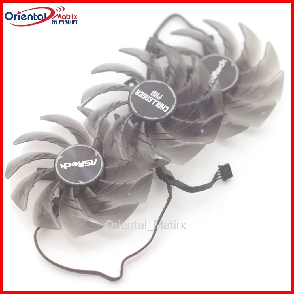 3pcs/lot 85mm FDC10H12S9-C 12V 0.35A 4Pin For ASROCK 6700XT 6750XT RX6600XT Challenger Graphics Card Cooling Fan