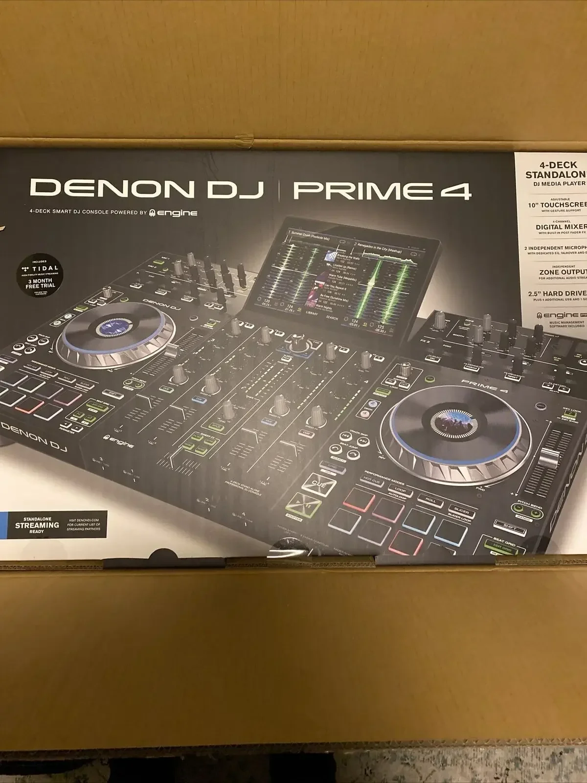 50% Denon DJ PRIME 4 독립형 4 덱, 10 인치 HD 멀티터치, 여름 할인