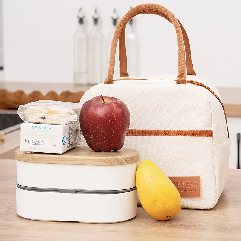 Portable Lunch Bag Bento Box Handbag Large Capacity Cooler Bag Picnic Dinner Container School Fresh Keeping Food Storage Tote