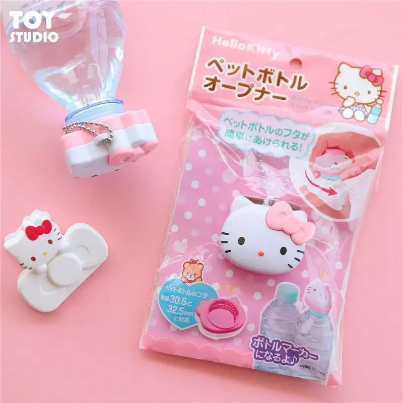 

Открывалка для бутылок Sanrio, поворотная крышка для бутылок, экономия усилий, портативная открывалка для крышек, Hello Kitty, мультяшная ручка, открывалка для крышек для пива