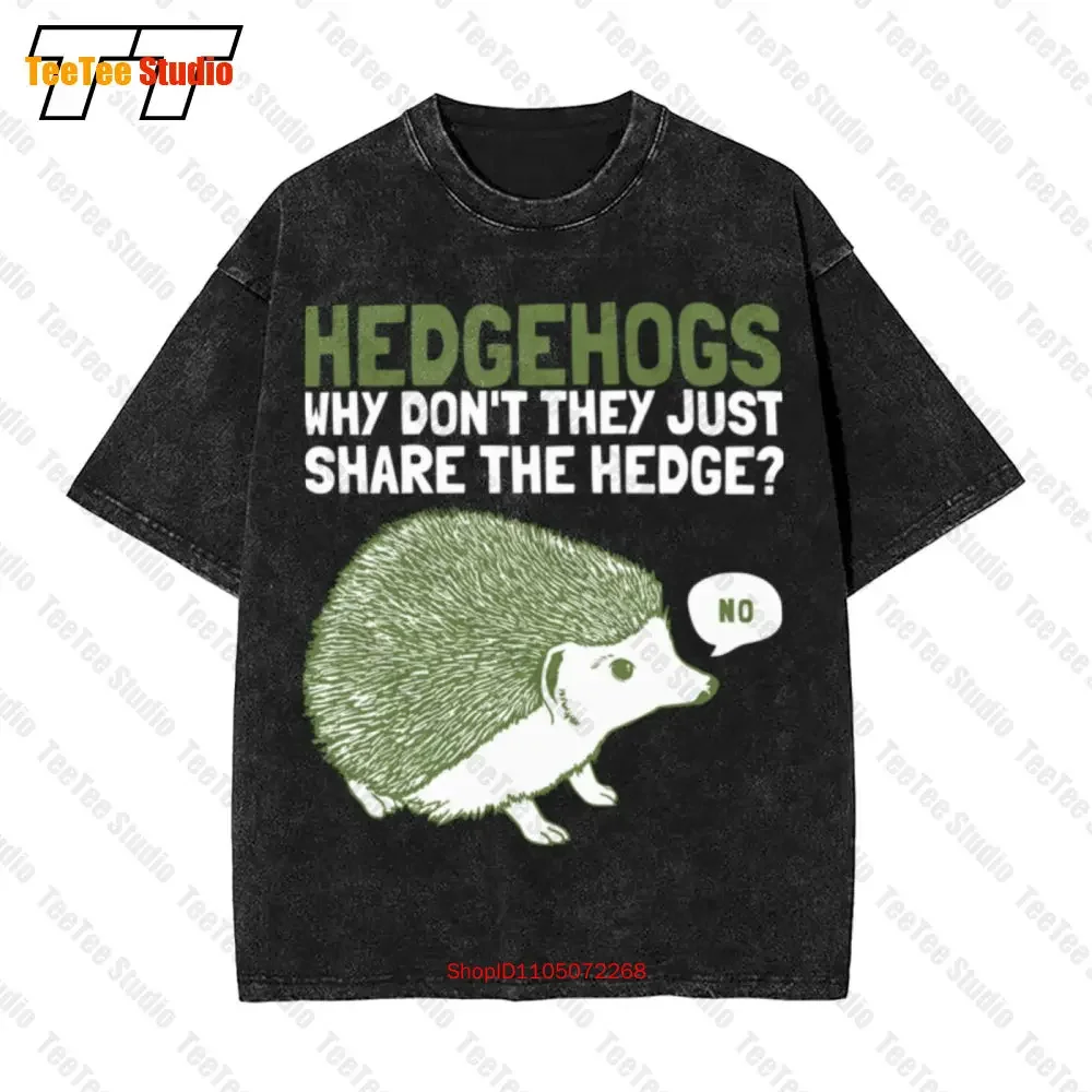 Hedgehogs Why Dont They Just Share The Hedge Vintage Oversized T-Shirt Tee HOAO