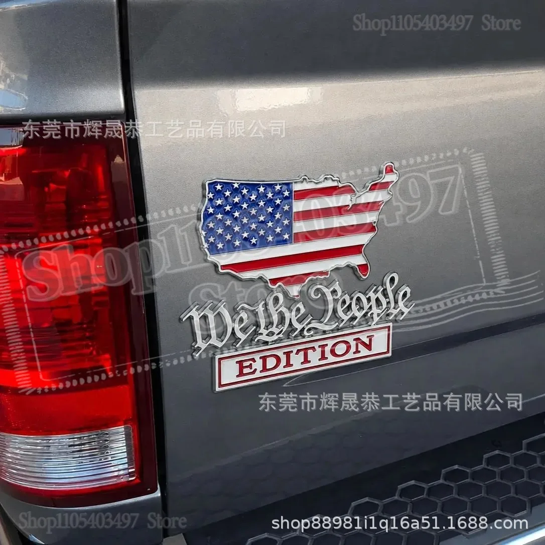 

Patriot Flag Edition Metal Car Emblem Badge,We The People Edition 3D Metal Car Emblem,Patriot Flag Metal Decal Auto Badge Decal