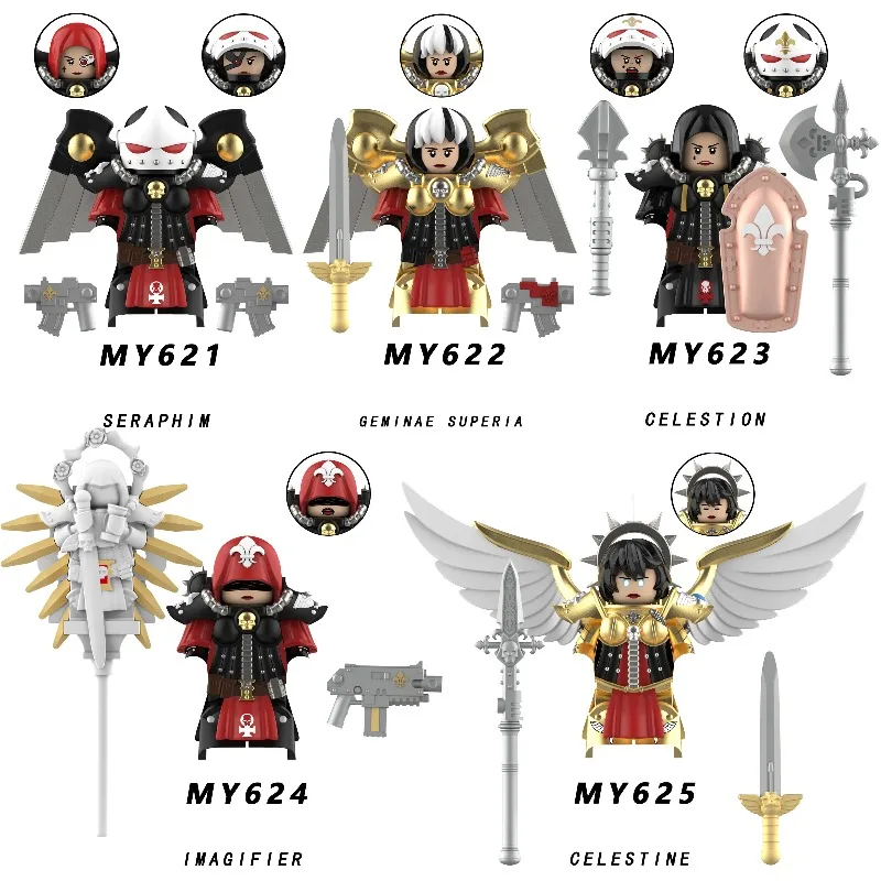 New movie cartoon character building blocks cartoon action doll model war angel extraordinary warrior mini doll model toy gift
