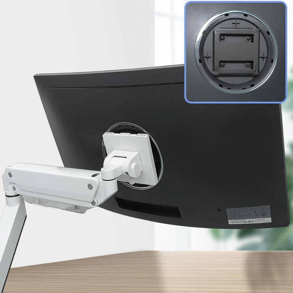 Compatible con Samsung Adaptador VESA de montaje en pared CFG70 24" 27" Soporte de montaje de brazo de monitor 75X75 mm LC24FG70FQNXZA LC27FG70FQNX