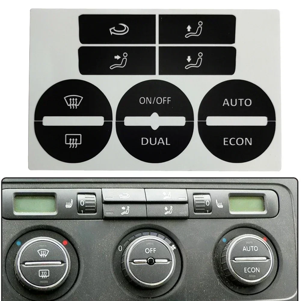 

1pc A/C Control Button Worn Repair Kit Decals Stickers Fits For GOLF Mk5 2004-2008/-PASSAT 2005-2010 High Grade Vinyl Parts