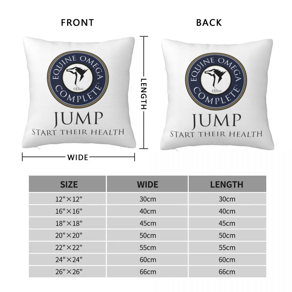 Jump Start Their Health Square Pillowcase Pillow Cover Cushion Zip Decorative Comfort Throw Pillow for Home Car