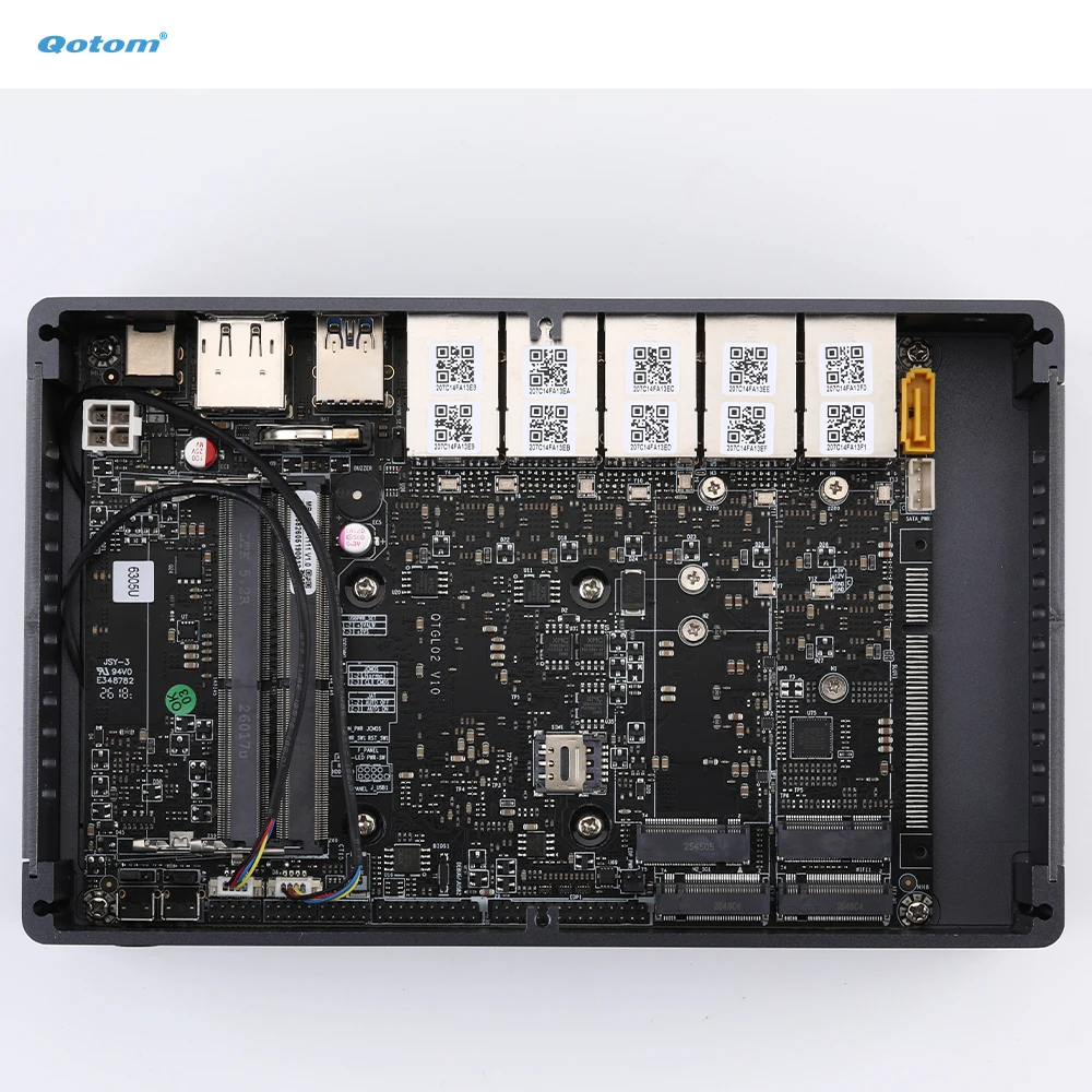 Qotom Q31100GT Barebone Mini PC Intel Core i5-1135G7/ i7-1185G7 10x 2.5G LAN Firewall Router PC 2x DDR4/ 2x NVMe Hybrid Cooling - view 5