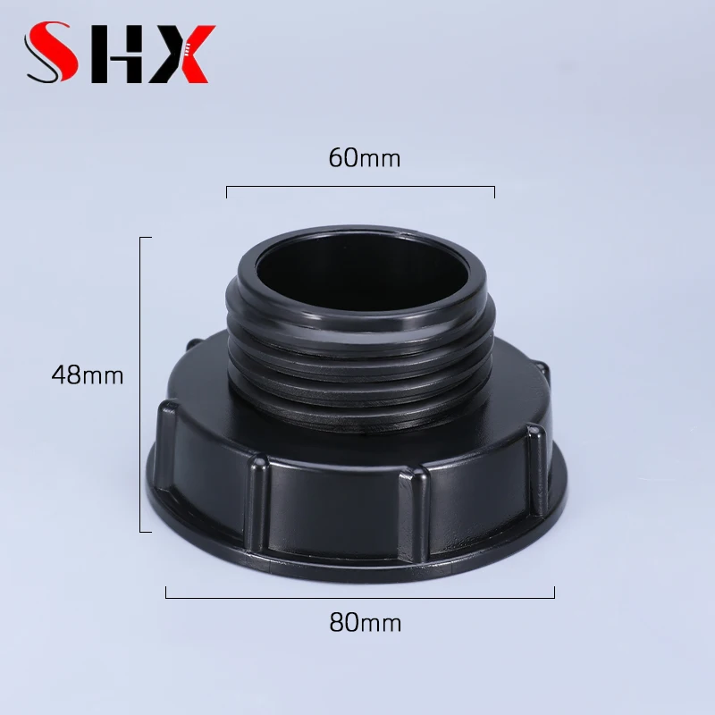 Plastic 80mm to S60*6 IBC Tank Adapter Garden Hose Connector Thicken Water Tank Fittings High Quality