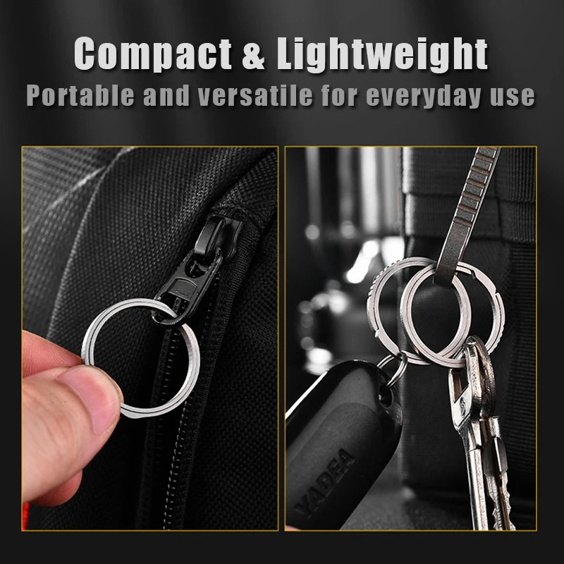 High Quality Titanium Alloy Key Ring Buckle Pendant Super Lightweight Car Keychain Rings Keyfob Crafts Key Rings Creativity Gift