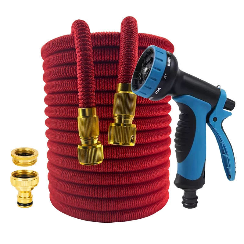 

25FT-100FT садовый шланг, расширяемый волшебный шланг для полива сада и очистки спринклерной головки, устройство для полива, насадка для водяного пистолета