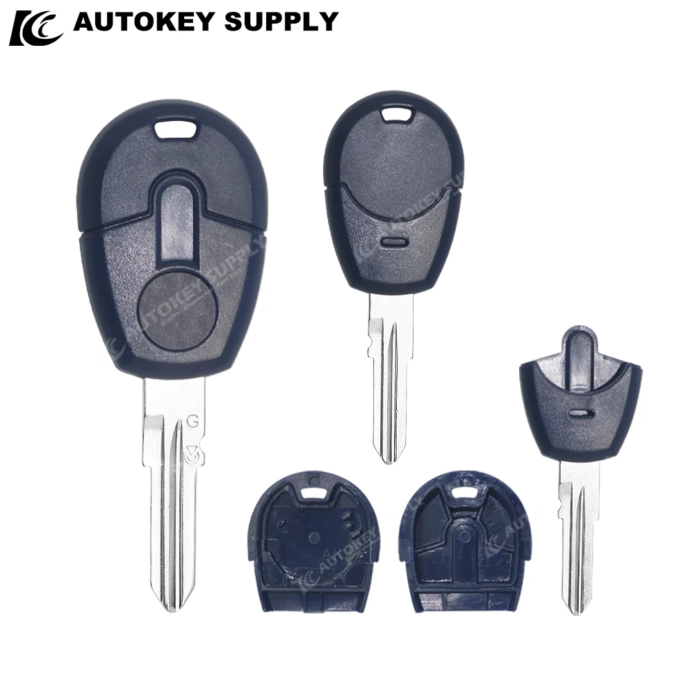 Chave azul preta do transponder AutokeySupply AKFTS206 para Fiat