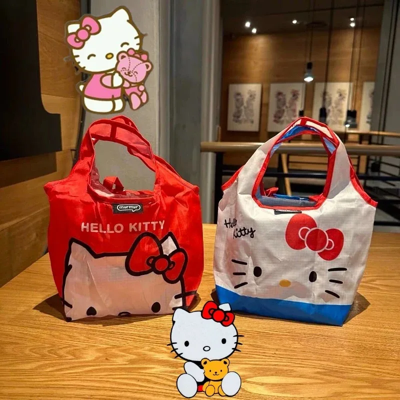 

Sanrio Hello Kitty Foldable Cup Sleeve Portable Lunch Bags Thermal Insulation FoodPouch Storage Bag Cartoon Handbag Shopping Bag