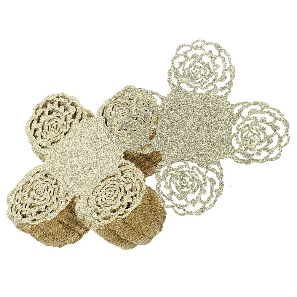 

Chocolate Paper Liners Truffle Wrappers Hollow Rose Cups For Chocolate Desserts Party Mini Cupcake Liners Baking Cups