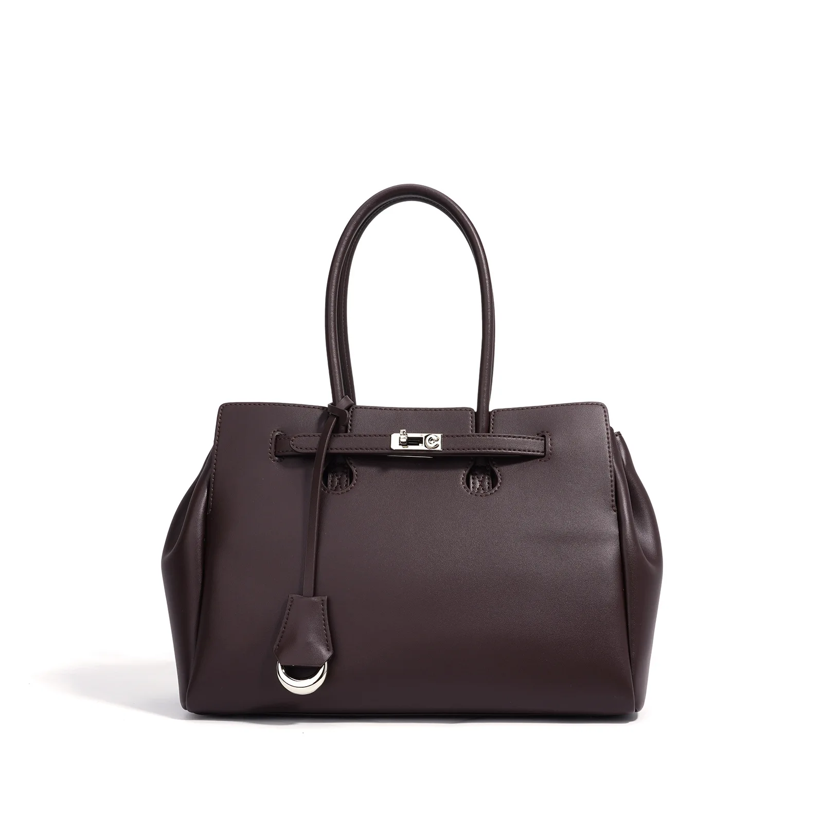 

Genuine leather 30cm tote bag 2025 new luxury design cowhide vintage one-shoulder crossbody bag fashionable ladies handbag
