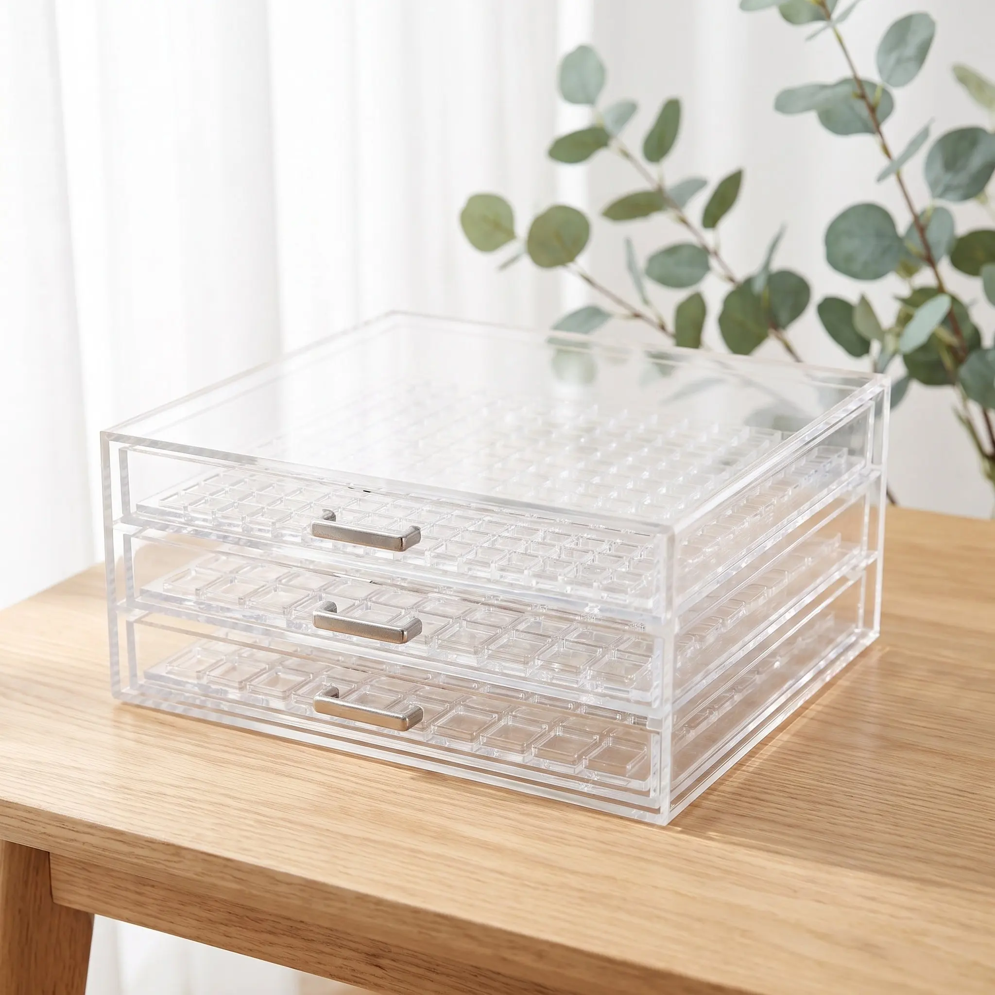 3 Tier Rhinestone Bead Storage Boxes Clear Drawers Diamond Painting Beads Jewelry Nail Art Organizer